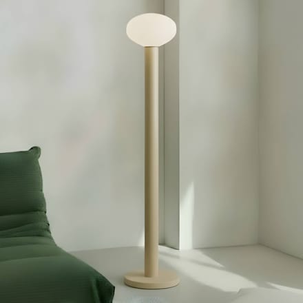 ALDEX Vloerlamp Flo, beige, hoogte 138 cm, 1-lamp, glas