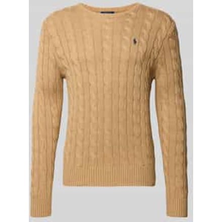 Gebreide pullover met labelstitching