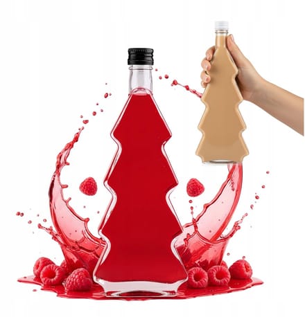 Bimberek - Decoratieve fles - Kerstboom - 500 ml - Transparant