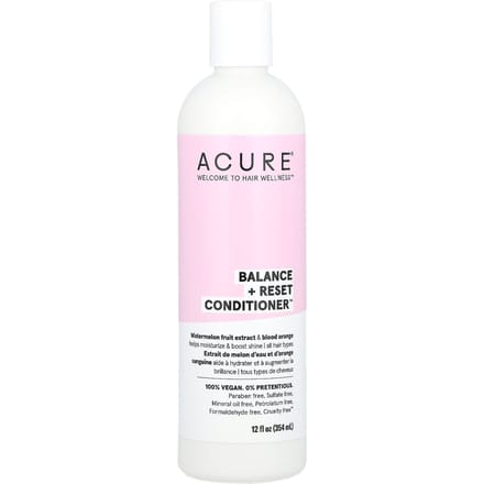 ACURE, Après-shampoing Balance + Reset, Convient à tous les types de cheveux, Extrait de pastèque et orange sanguine, 12 fl oz (354 ml) white