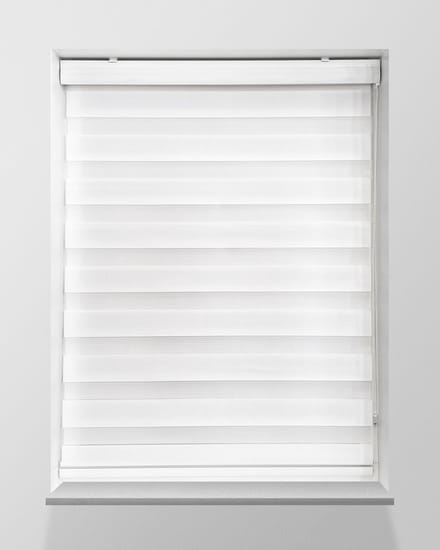 Duo Rolgordijn Lichtdoorlatend - Wit - 63x175cm - Op maat gemaakt