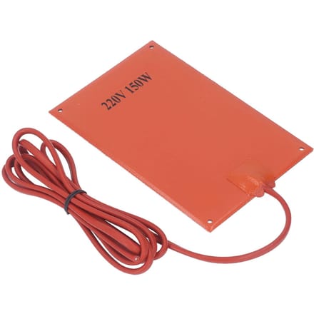 Coussin Chauffant en Caoutchouc Silicone Génération Rapide de Chaleur Déshumidification Plaque Chauffante Électrique pour Boîte d'Armoire 150W 220V red