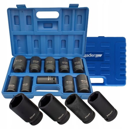 Adler AD-1102 Serie - Udar Nasadeksleutelset - 3/4 inch - 10-delig