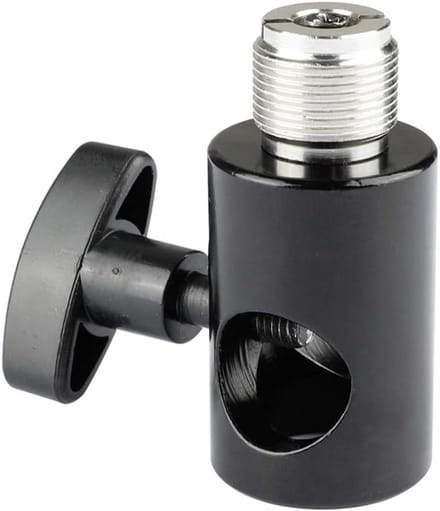Lichtpaal Connector - Microfoon Adapter - Standaard Bevestiging - Met Schroefdraad - 5/8 Inch - Zwart