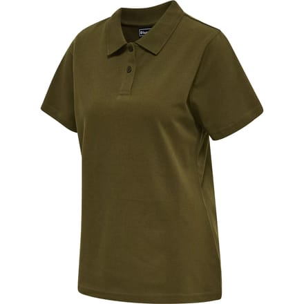 Dames stretch poloshirt Hummel Red