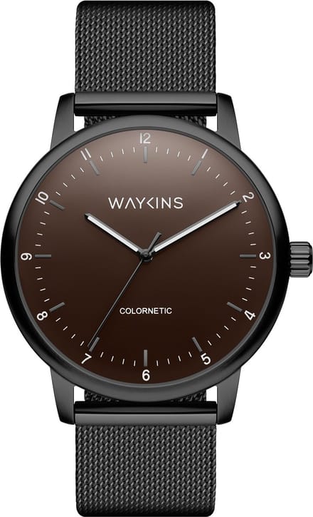 Colornetic | Zwart Stalen Kleurveranderd Horloge