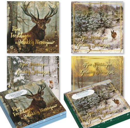 Rien Poortvliet Natuur kerstkaarten - set 3