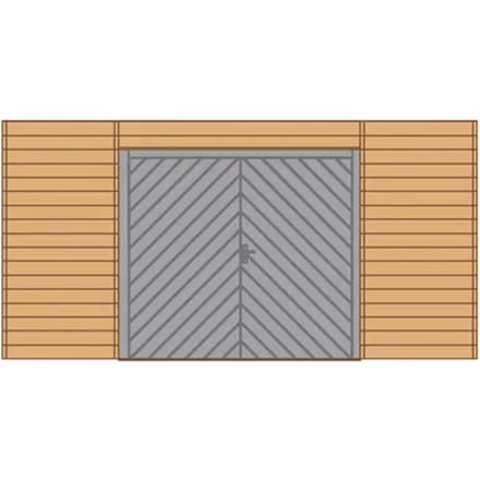 Solid Garagepoort Voor Carport 6 X 5 M Hout