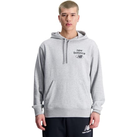 New Balance Stacked Oversized Hoody Grijs