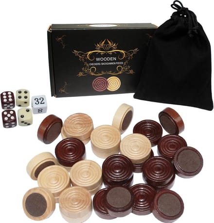 30 Houten Speelstenen 25mm met Viltglijders - Bordspellen & Accessoires