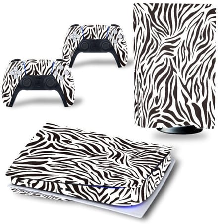 Gadgetpoint - Console & Controller Stickers voor PS5, PlayStation 5 - Performance Gaming Skin - Bescherming Accessoires - Wit & Zwart