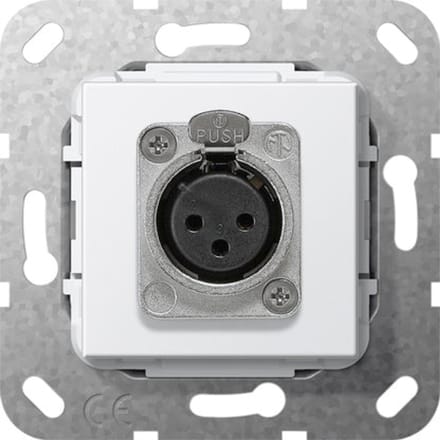 Gira D Serie XLR Basis Socket Puur Wit - 566703