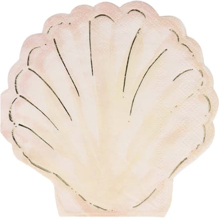 Servetten Schelpen Mermaid Tail (16st) Meri Meri