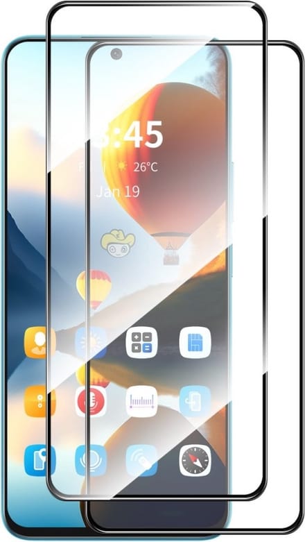 Screen Protector - Geschikt voor Samsung Galaxy S24 FE Screen Protector - Full-Cover Tempered Glass Duo-Pack - Zwart