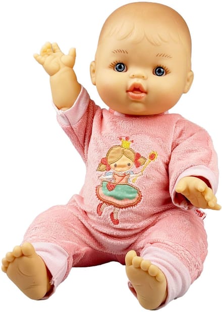 Meisjes Babypop met Velours Romper Prinses Emily - 34cm
