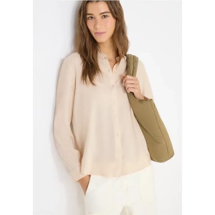 Overhemdblouse in effen kleur