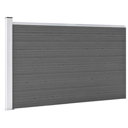vidaXL - Schutting - 175x105 - cm - HKC - grijs