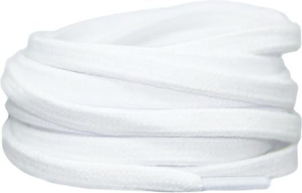 Platte katoenen veters 6mm Wit 120cm - sneakers