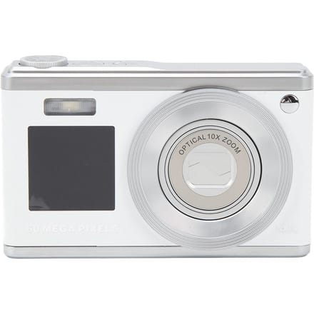 Appareil photo numérique 2,88 pouces Écran IPS Anti-tremblement Zoom optique 10X 1000mAh Caméra de vlogging à mise au point automatique blanc
