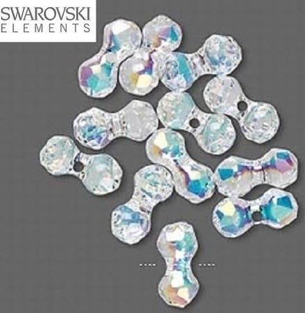 Swarovski Elements, Modular kralen (5150), 11x6mm, clear AB, 6 stuks