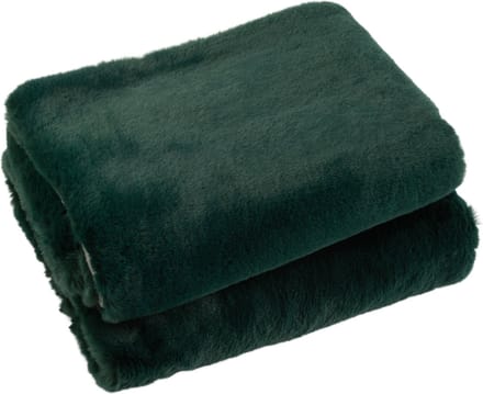 J-Line plaid Cutie - fleece deken – polyester– donkergroen - 180 x 130 cm