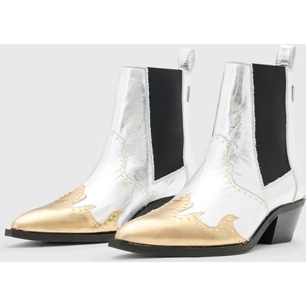 AllSaints Denver Stud Boot Silver/gold Taglia: 38 | Stivali Outlet | Donna | Grigio