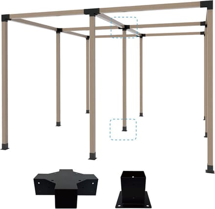 Heavy Duty Hoekbeugel voor Pergola's en Gazebo's - 4x4 Beugelset voor Doe-het-zelf Projecten