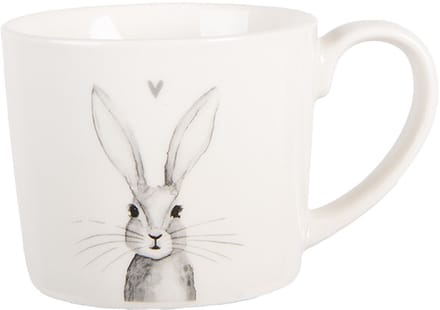 Clayre & Eef Mok 275 ml Wit Porselein Konijn