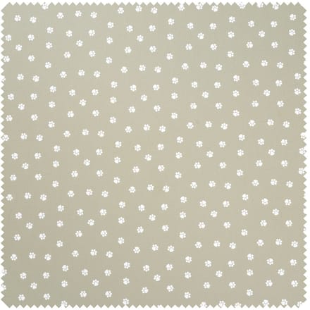 Katoenen poplin stof "Paws" - Kaki