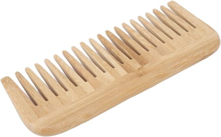 Grove Kam - Bamboe Kam - Haar Ontklitten - Brede Tanden - 6 x 16.5 cm - Natuurlijk