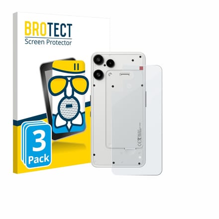 BROTECT - Screenprotector voor Nothing Phone (3a) Lite (Achterkant) - Folie Beschermfolie Beschermglas matte 3 Stuks