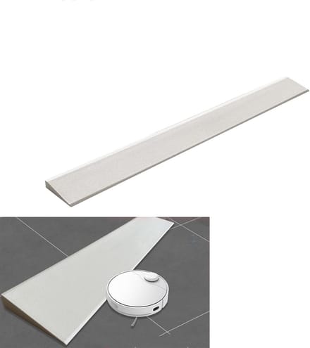 Drempelhulp - Oprijplaat - Robotstofzuiger - Stabiele roosterstructuur - 2cm hoog - Wit