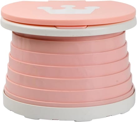 Draagbaar Potje - Kinder Potje - Zindelijkheidstraining - Inklapbaar en Stabiel - 23.5 cm - Roze