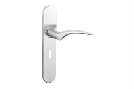 Lavuzo deurkruk Lodini RVS met afgerond schild SL56 | Per set | Deurklink met schild