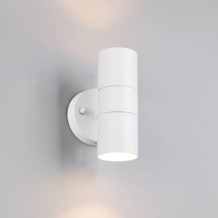 Trio Lighting Buitenwandlamp Turia, mat wit, hoogte 16 cm, metaal
