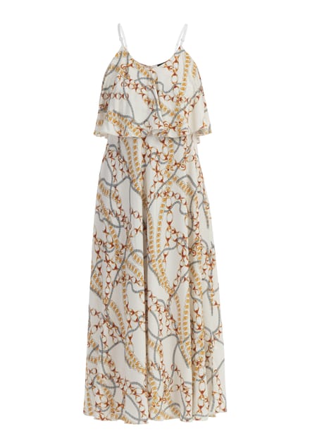 Faina Maxi-jurk met all-over print Dames wit