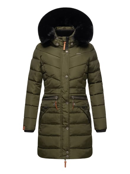 Navahoo Dames Winterjas Paula – Extra Warm, Waterafstotend & Met Afneembare Bontkraag