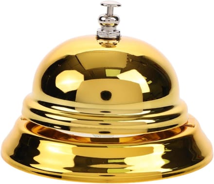 Gouden Bel - Dienstenbel - Servicevragen - Helder Geluid - 8.5 cm - Goud