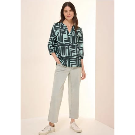 Gestructureerde blouse met patroon