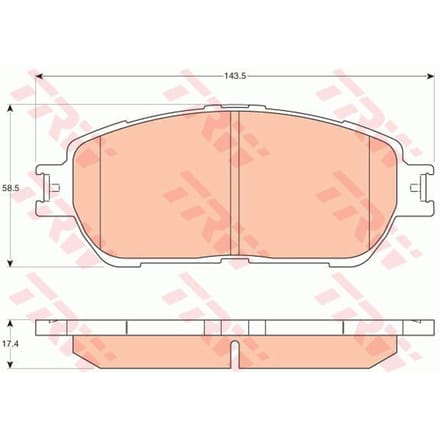 Remblokset TRW GDB3612, voor