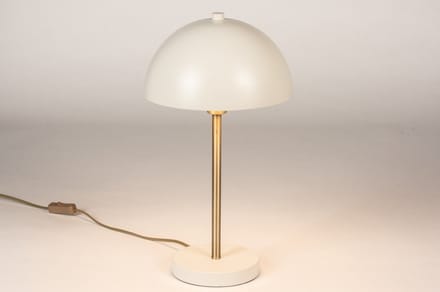 Lumidora Tafellamp 74463 - NADIA - E14 - Grijs - Goud - Creme - Messing (kleur) - Metaal - ⌀ 25 cm