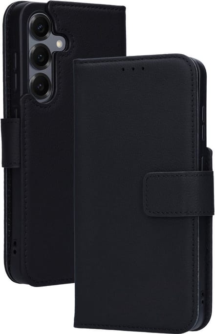 Mobiparts Leather Wallet Case geschikt voor Samsung Galaxy S25 - Zwart