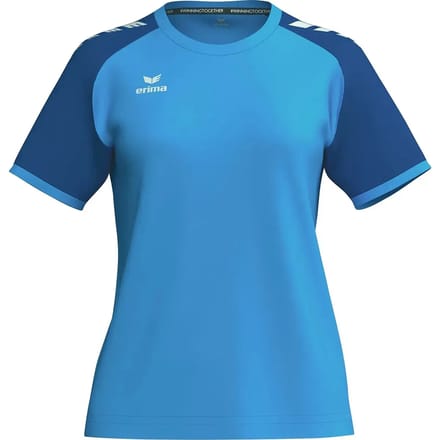 Erima Wings Shirt Korte Mouw Dames - Curaçao / New Royal | Maat: 40