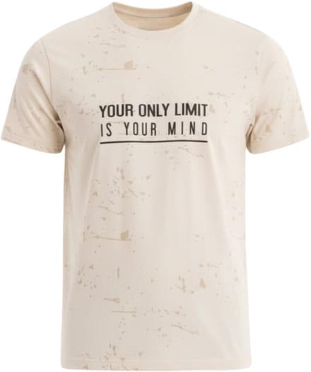 OMBRE T-shirt - Regular Fit - Katoen - Korte Mouw Crème S
