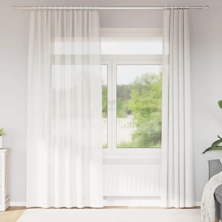 vidaXL - Gordijnen - voile - met - roedezakken - 2 - st - wit