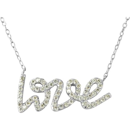 Ketting "liefde" zilver zirkoniumoxiden 925