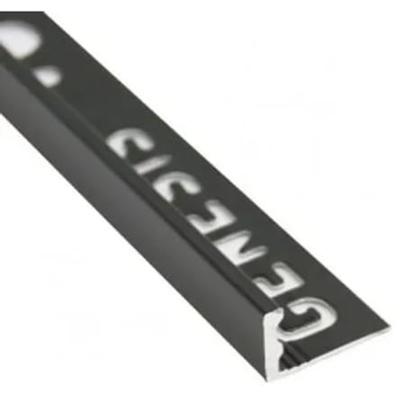 Genesis Plat Profiel - Aluminium Zwart - 12x1mm 2,7m