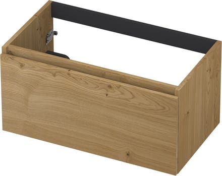 INK® wastafelonderkast 1 lade greeploos fineer eiken 80x40x45cm, natur