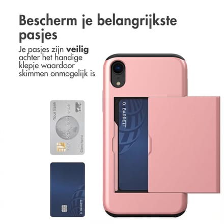 imoshion Hoesje met Pasjeshouder - Geschikt voor Apple iPhone XR - Rosé Goud