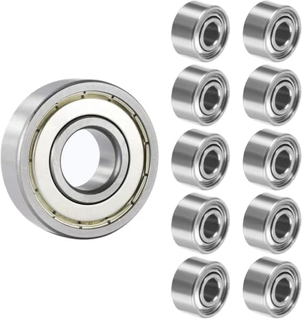 Kogellagerset 20 stuks 3x7x3 mm koolstofstaal dubbel afgeschermd ABEC 1. Heeft Een Dieptegroefontwerp